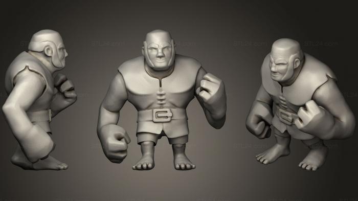 Figurines simple (Clash Royale Giant, STKPR_0271) 3D models for cnc